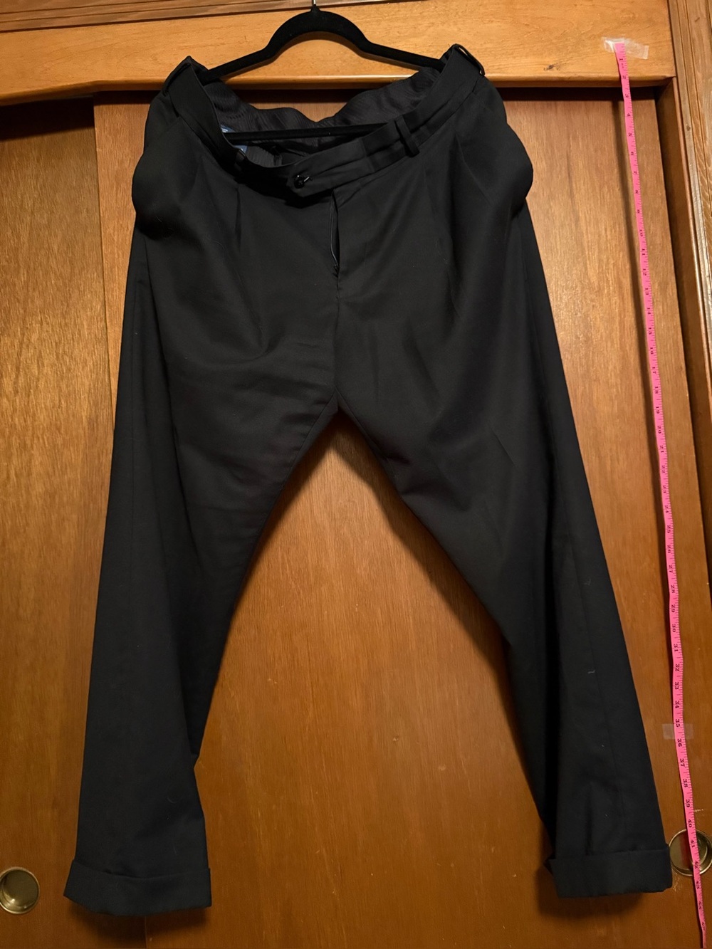 Stafford Men’s Cuffed Slacks Black Size 36x30
